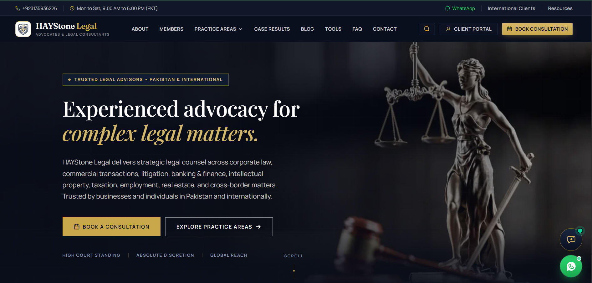 Haystone Legal — Full‑Stack Legal Portal